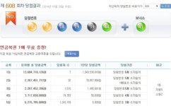로또 608회 당첨번호 4, 8, 18, 19, 39, 44, 1등 7명