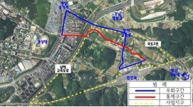 “신진주 역세권”공사에 따른 차량 통제
