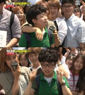 '런닝맨' 유재석 닮은꼴 '대학생 메뚜기' 등장! 포복절도