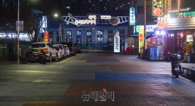 [포토] 구로 콜센터 90명 확진에 텅빈 구로구 번화가
