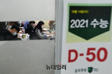 뉴얼짱노래주점 | [포토] 수능 D-50, 마스크 끼고 수업 듣는 수험생들