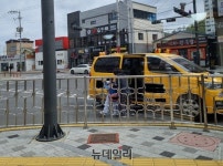 포항시 우현아이유쉘 센트럴 아파트 앞 안전펜스, 교통사고 유발