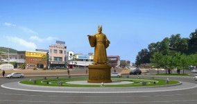 공주시, 내달 18일 공산성 서문 회전교차로서 ‘무령왕 동상’ 제막