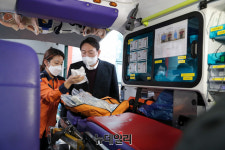 [포토] 경기 양주 광적119안전센터 방문한 윤석열