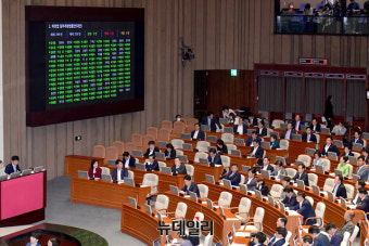 [포토] 수해예방 하천법 개정안 국회 본회의 통과