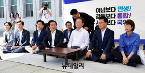 [포토] 이재명 민주당 대표 무기한 단식 시작