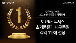 토요타·렉서스, 컨슈머인사이트 조사서 ‘초기품질·내구품질’ 각각 1위