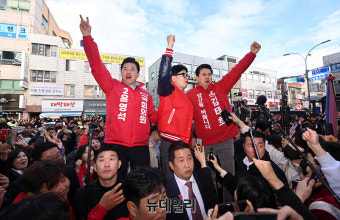 [포토] 양산남부시장 찾은 한동훈 위원장