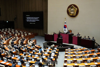 野, 국회 본회의서 쌍특검·지역화폐법 강행 처리 … 與 