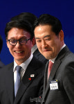 [포토] 경제계 신년인사회 참석한 김민석-장동혁