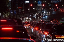 주말 도심 반포대로 정체