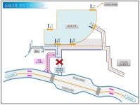 동대구역-동대구로 임시통로 이전 5분 일찍 출발하세요