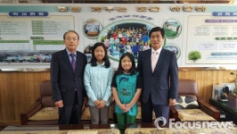허기도 산청군수, 도산초교 학생 편지 받고 깜짝 방문
