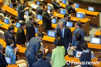 [포토] 교섭단체대표 연설 마친 김종인 대표