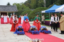 [포토] 의령 충익사서 다문화가족 합동 전통혼례식