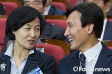[포토] 추미애-김민석, 통합 대화