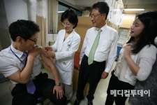 [메디포토] 삼진제약, 독감 예방접종 사내 캠페인 펼쳐