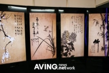 한국 전통 3D 디지털 병풍 주목