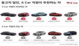 직영 중고차 전문 기업 케이카 직원이 선호하는 차종은