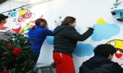 넷마블엔투, 벽화 그리기 재능기부 봉사활동 진행