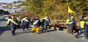 [포토] 진주소방서 남성의용소방대 산불예방 캠페인
