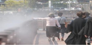 의왕시, 백운호수 생태탐방로 폭염저감 시설‘쿨링포그’가동
