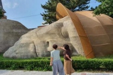 대구 달서구청 2만년 역사 잠든곳 조형물 퍼포먼스 진행