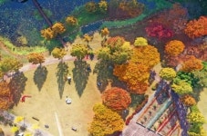 임실군, 국민관광지 사선대 단풍 물결