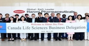 한미약품 평택 바이오플랜트 방문한 캐나다 사절단, 오픈 콜라보레이션 논의