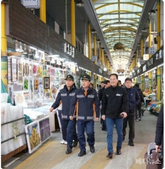 허석곤 부산소방재난본부장, 전통시장 현장지도 방문