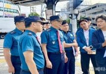 김수환 부산경찰청장, 상습침수구역 현장점검 실시