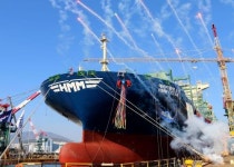 HJ중공업, 7,700TEU급 LNG DF 컨선 2척 동시 명명식