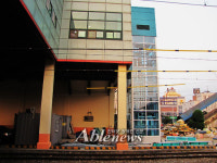 신탄진역에 엘리베이터 설치 공사 진행 중