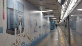삼각지역 환승위한 엘리베이터 공사 막바지
