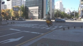 일산동구 신성교회 앞 사거리 볼라드 안전 위협