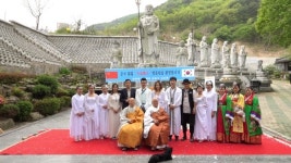 경북 영천한중문화교류단 충효사 방문...한국 불교문화 체험
