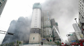 40여명 사상자 낸 세종 아파트 화재 공사현장, 정부 합동 현장 감식