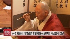 공주 학림사 대적광전 후불탱화.신중탱화 개금불사 점안