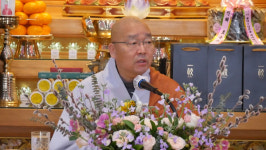 제77기 해사생도 졸업·임관 축하법회...능원스님 군인·불자로서의 본분사 잊지 마시길 