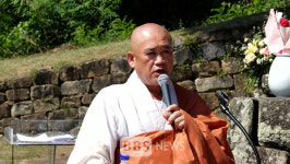 부여 대조사 미륵대재...석조미륵보살입상 국보 승격 발원