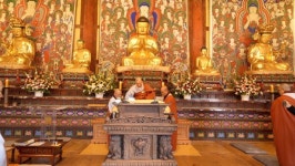 해인총림 방장 대원대종사 퇴설당 입실.. 총림 대중의 화합과 정진 당부