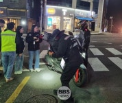 서귀포시, 중문동 일대 이륜차 합동단속…불법튜닝 등 8건 적발