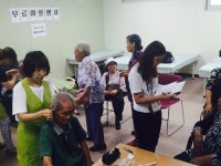 율목종합사회복지관, 지난 17일 무료 이혈 서비스 제공