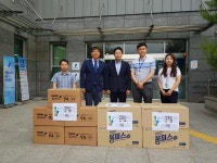 용인시 마북동, 연세프라임병원서 저소득층에 마스크 전달