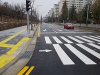 동두천시, 부영5단지 아파트 앞 가·감속차로 포장 완료