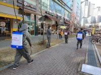 운양동 민·관 합동 방역봉사단, 주 3회 방역 실시한다