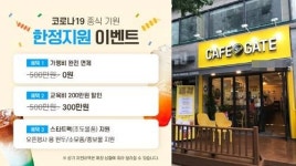 카페게이트, 소자본창업 지원 프로모션 진행