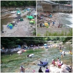 [포토]하동 계곡·강·하천 물놀이장 인기