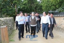복기왕 아산시장, 건재고택 국가매입 직접 건의