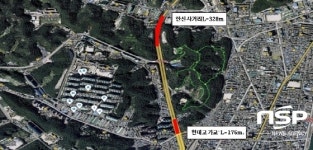 포항시, 용흥동 현대고가교~한신사거리간 안전시설물 설치